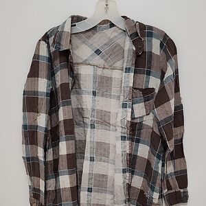 Plaid Button-Up Shirt